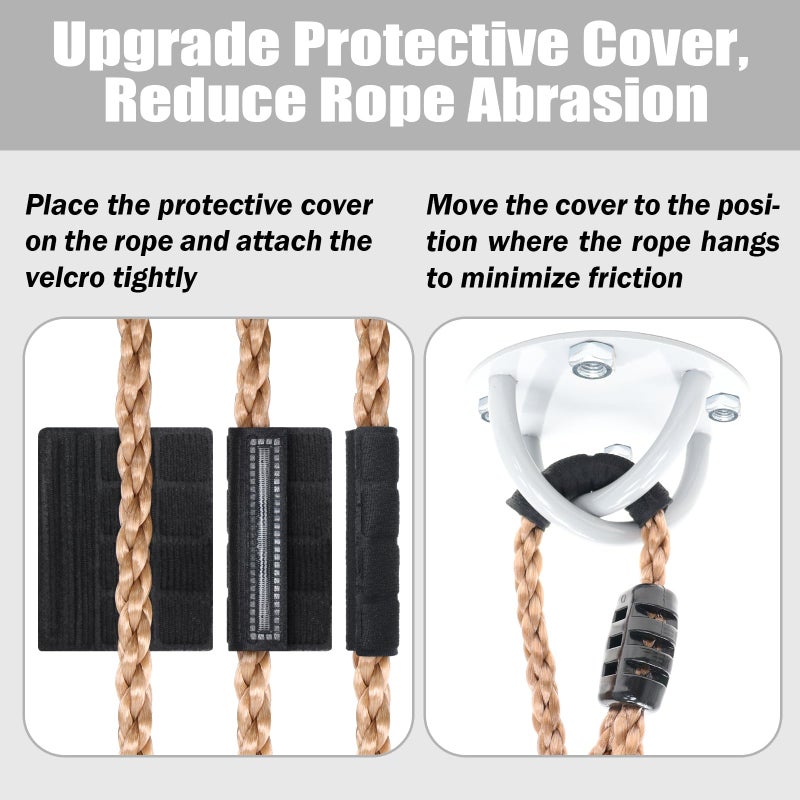 A AIFAMY Tree Swing, Hammock Hangings Safer Nylon Rope, Tree Swing Hanging Strap Kit(Holds Up to 650 Lbs.) -Pack of 2ï¼ˆAdjustableï¼‰ - Image 2